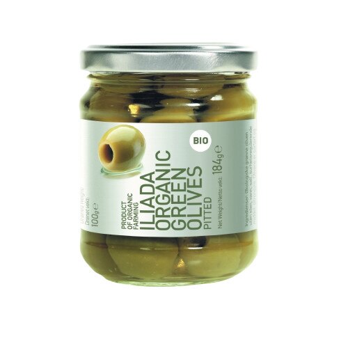 Masline verzi fara samburi ECO 184 g - Iliada