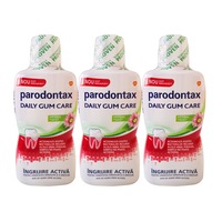 Pachet Promo: 3 x Apa de gura fara alcool Parodontax Daily Gum Care Herbal Twist, 500 ml