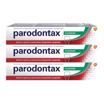 Pachet Promo: 3 x Pasta de dinti parodontax Fluoride, 75 ml Pachet Promo: 3 x Pasta de dinti parodontax Fluoride, 75 ml
