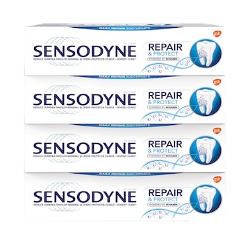 Pachet Promo: 4 x Pasta de dinti Sensodyne Repair and Protect, 75ml Pachet Promo: 4 x Pasta de dinti Sensodyne Repair and Protect, 75ml