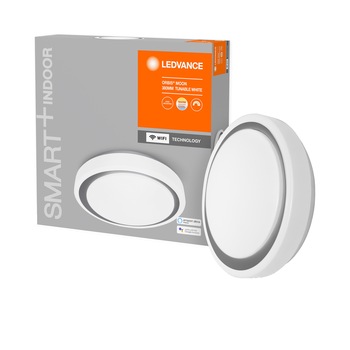 Plafoniera LED inteligenta Ledvance SMART+ WIFI Orbis Moon, 24W, 2500 lm, dimabil, IP20, lumina calda/neutra/rece (3000-6500K), 380 mm, gri, compatibil amazon alexa/Google Assistant Plafoniera LED inteligenta Ledvance SMART+ WIFI Orbis Moon, 24W, 2500 lm, dimabil, IP20, lumina calda/neutra/rece (3000-6500K), 380 mm, gri, compatibil amazon alexa/Google Assistant