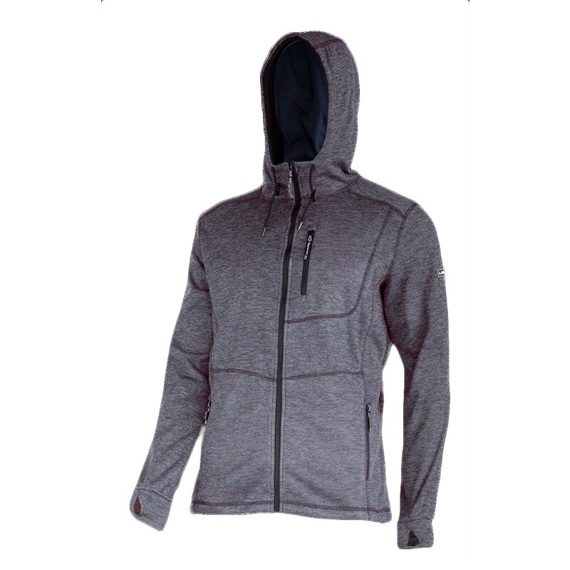 Jacheta cu imprimeu Lahti Pro, marimea 3XL, poliester, 3 buzunare, gluga ajustabila, mansete elastice, Gri