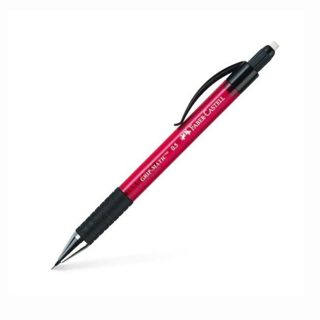 Creion mecanic Faber-Castell Grip-Matic 1375, 0.5 mm, Rosu