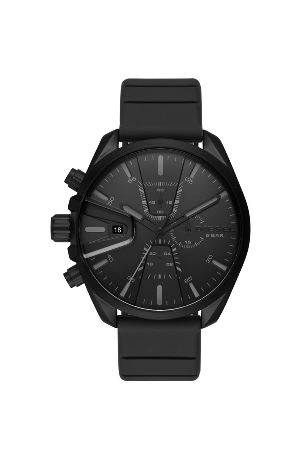 Diesel, Ceas cronograf cu o curea din silicon, Negru
