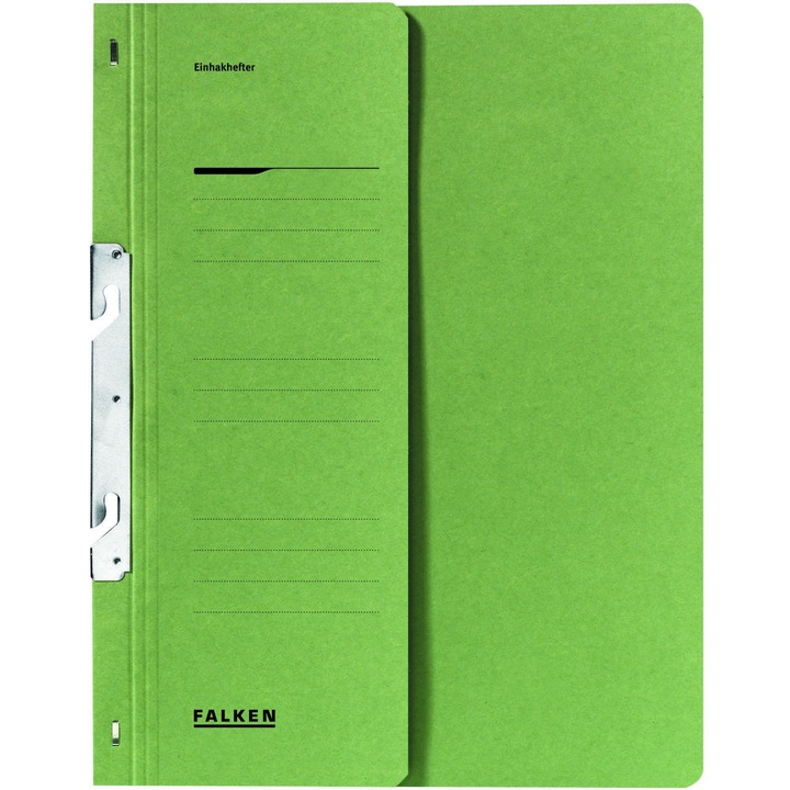 Dosar Falken, verde, incopciat 1/2, A4, 250g/mp, carton