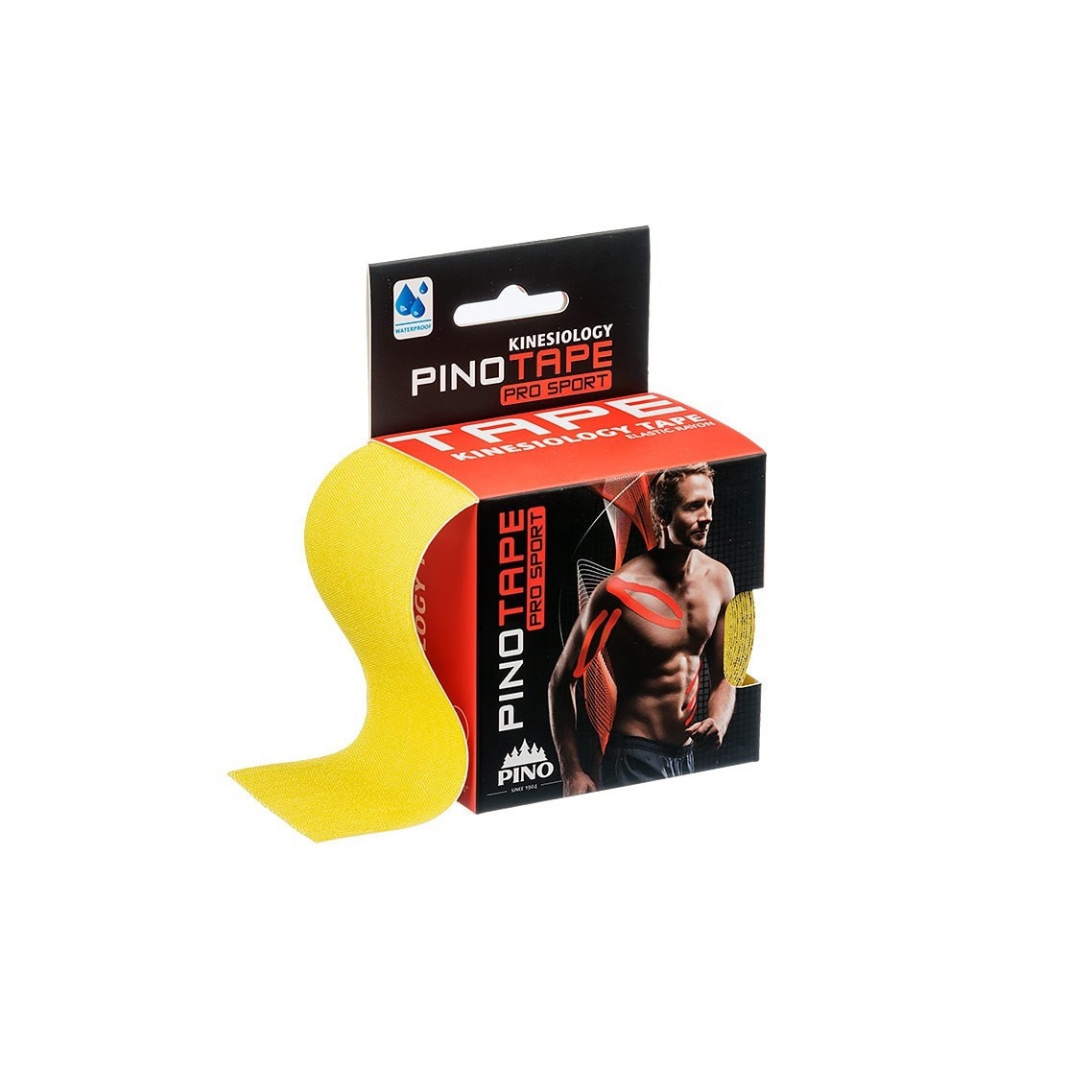 Banda kinesiologica PINOTAPE® PRO SPORT 5cm x 5m Galben