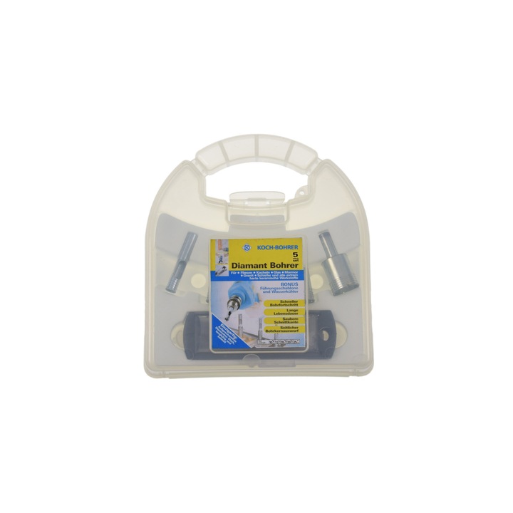 Set 5 burghie diamantate pentru portelan marca Koch-Bohrer de 10-12-15-20-25 mm