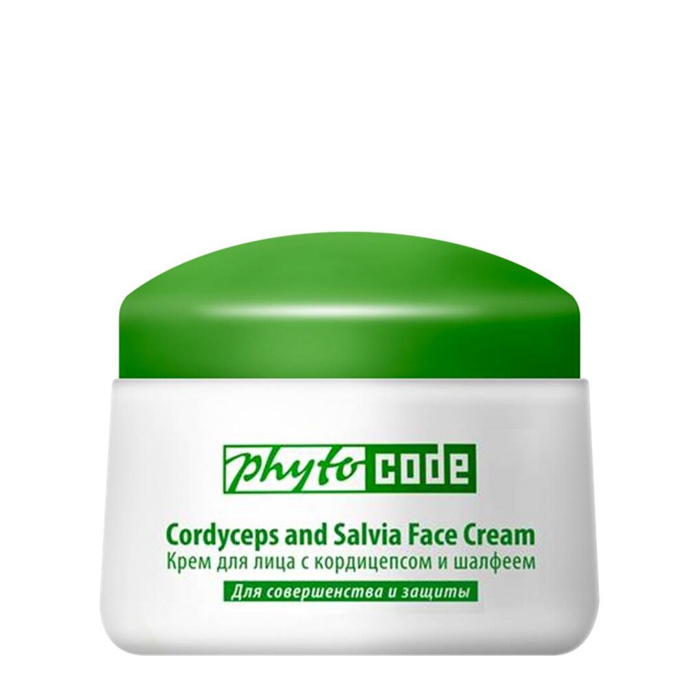 Crema pentru fata cu cordyceps si salvie Phyto Code, TianDe, 50g