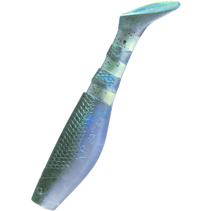 Set 5 buc Shad KP Original Shad 6.25cm, culoarea Forest Blue Pearl, pentru biban, stiuca sau salau