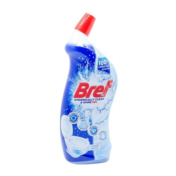 Solutie pentru curatat si dezinfectat toatela/wc Bref Shine Gel Fresh Mist, 700ml, dezinfecteaza, indeparteaza petele si calcarul Solutie pentru curatat si dezinfectat toatela/wc Bref Shine Gel Fresh Mist, 700ml, dezinfecteaza, indeparteaza petele si calcarul