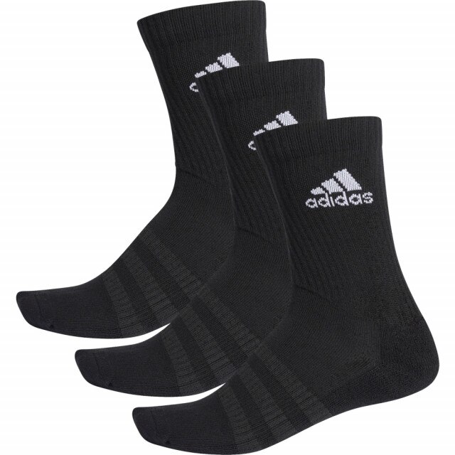 Set 3 perechi sosete Adidas Cushioned Crew, Negru