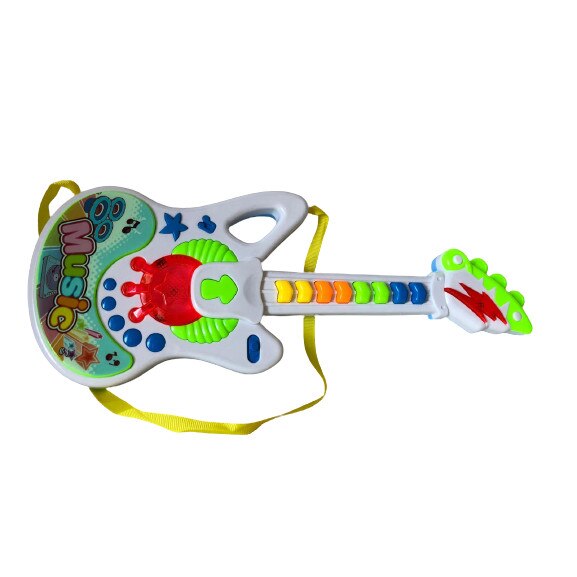 Chitara muzicala de jucarie pentru copii cu 8 sunete si lumini, Vernil