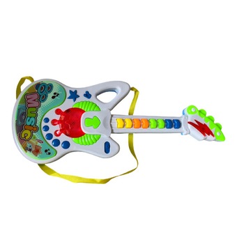 Chitara muzicala de jucarie pentru copii cu 8 sunete si lumini, Vernil Chitara muzicala de jucarie pentru copii cu 8 sunete si lumini, Vernil