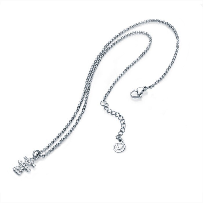 Colier Viceroy 90030C01010, dama, inox argintiu, cristale