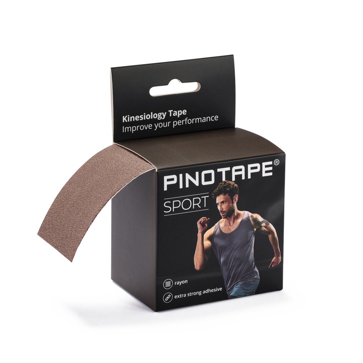 Banda Kinesio PINOTAPE® Sport - Gri inchis