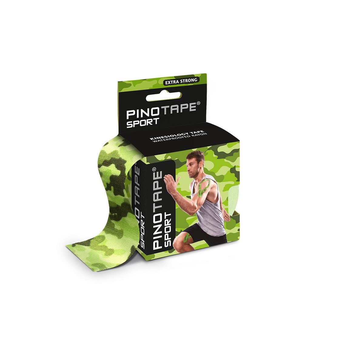 Banda kinesiologica PINOTAPE® PRO SPORT 5cm x 5m Army