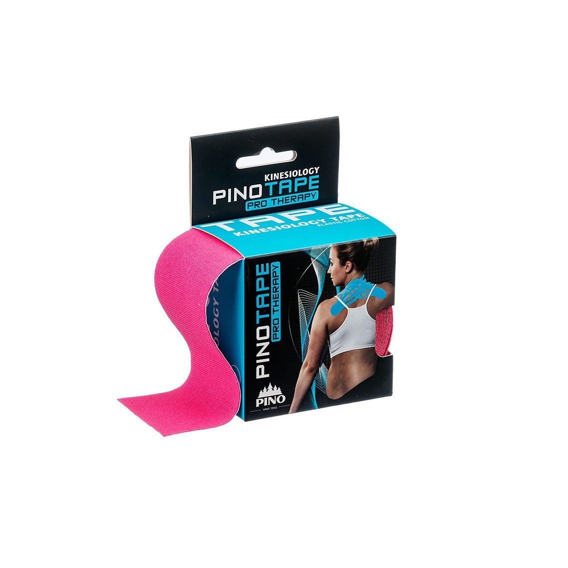 Banda kinesiologica bumbac PINOTAPE® pro Therapy 5cm x 5m Roz