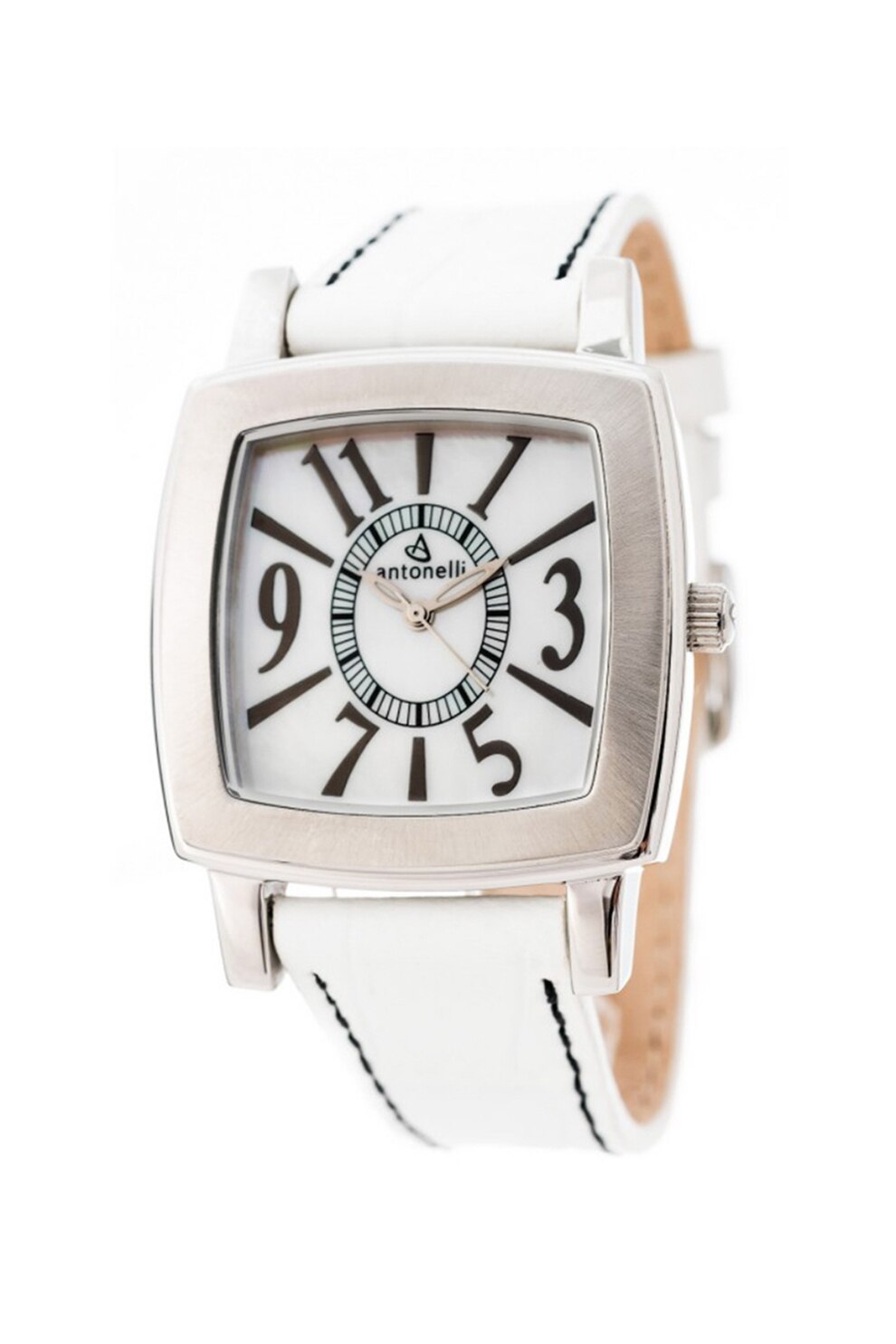 Antonelli, Ceas patrat cu o curea de piele, Alb