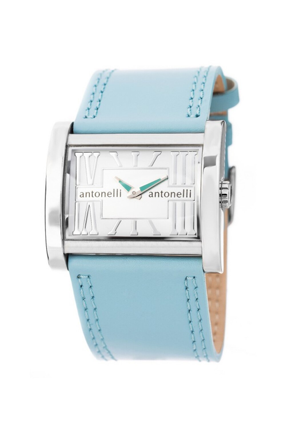 Antonelli, Ceas analog cu carcasa dreptunghiulara, Albastru pastel