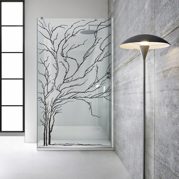 AQUA ROY- inox zuhanyfal, 90x195 cm, vízkő elleni kezeléssel, 8 mm vastag víztiszta üveg, TREE modell
