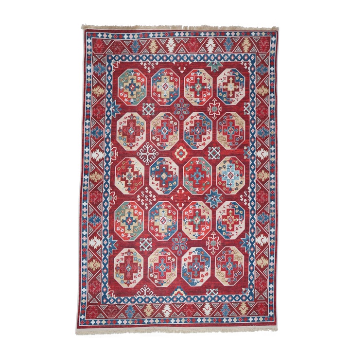 Covor din lana ecologica ,realizat cu print digital, marca Brillant, STEEL-344