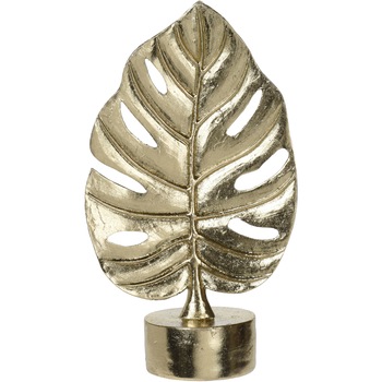 Decoratiune metalica frunza, aurie, 16x8 cm Decoratiune metalica frunza, aurie, 16x8 cm