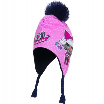 Caciula de iarna fete, cu imprimeu LOL SURPRISE, captuseala interior bluemarin, 3 - 6 ani Caciula de iarna fete, cu imprimeu LOL SURPRISE, captuseala interior bluemarin, 3 - 6 ani