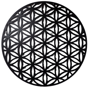 Decoratiune de perete Floarea Vietii, negru, 90 cm Decoratiune de perete Floarea Vietii, negru, 90 cm