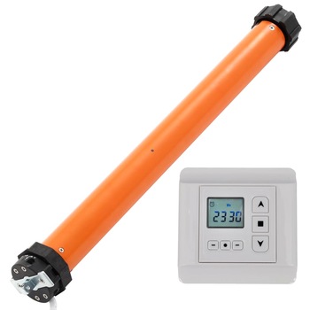 Motor tubular cu telecomanda vidaXL, Metal, 40 nm/45 mm, Portocaliu Motor tubular cu telecomanda vidaXL, Metal, 40 nm/45 mm, Portocaliu