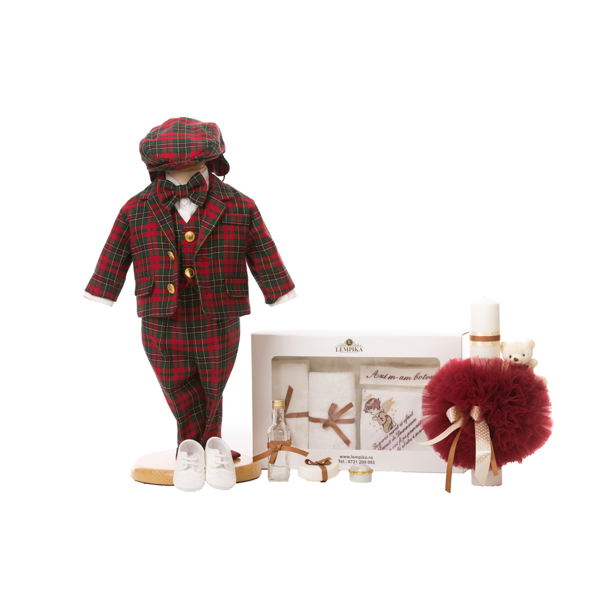 Set Complet Botez Baieti Lempika Bebe Nassir, 8 piese, 3-6luni
