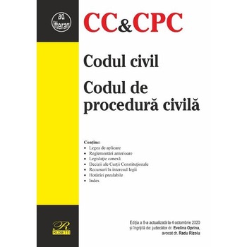 Codul civil. Codul de procedura civila Ed.8 act. 4 octombrie 2020 Codul civil. Codul de procedura civila Ed.8 act. 4 octombrie 2020