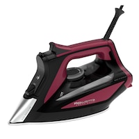 Fier de calcat Rowenta Focus Excel DW5231D1, 2600W, functie ECO, rezervor 300ml, abur 40g/min, negru/visiniu