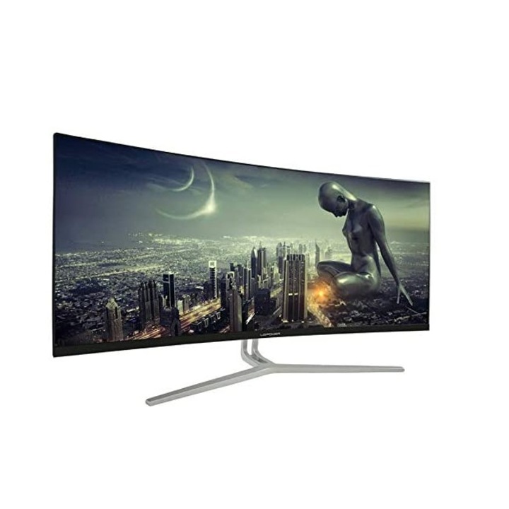 LC-Power LCD Gamer Monitor, QHD Ultra Wide 1440p, HDMI / DP, FreeSync, VESA kijelző, 3440 x 1440, 100Hz