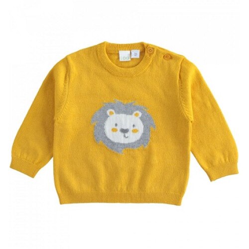 Pulover baieti Ido galben cu