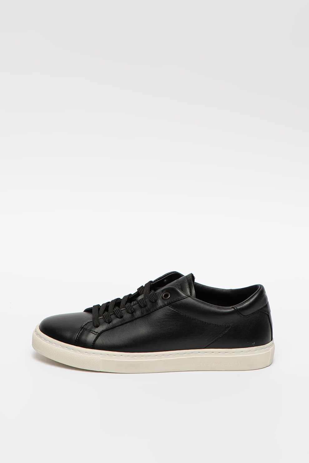 Emporio Armani, Pantofi sport din piele cu branturi din piele