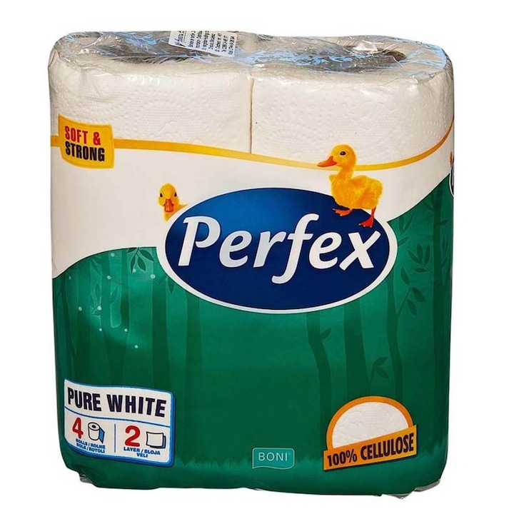 Perfex Boni Pure White WC-papír, 2 rétegű, 4 tekercs/Bax