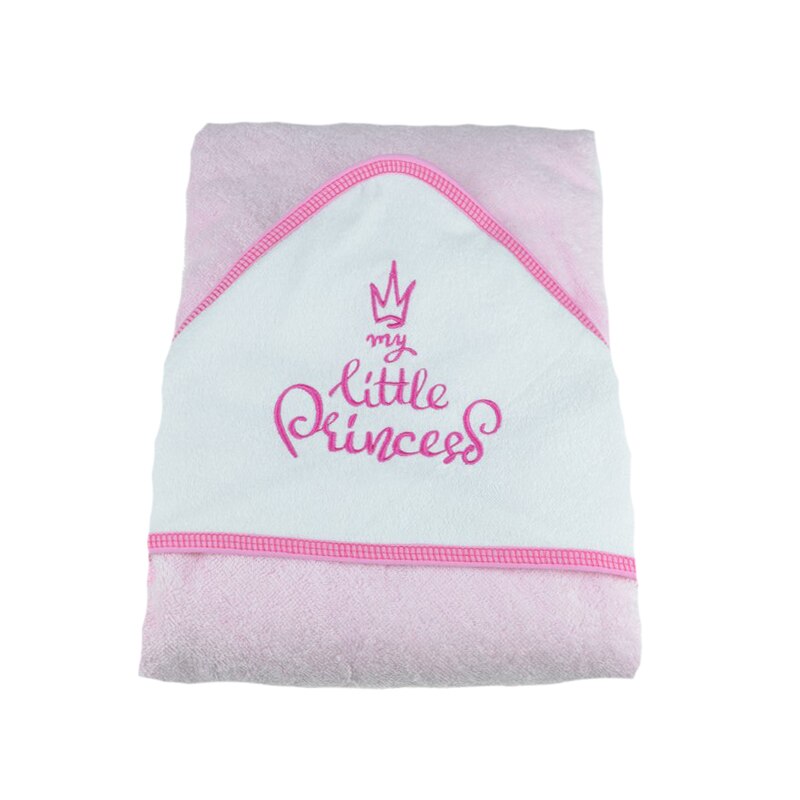 Prosop cu gluga pentru copii 100 x 100 cm NN P1P, Roz