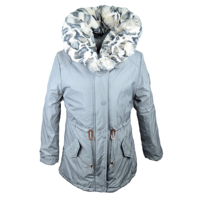 Geaca imblanita pentru fete Happy House KK771G, Gri