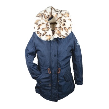 Geaca imblanita pentru fete Happy House KK771B, Bleumarin Geaca imblanita pentru fete Happy House KK771B, Bleumarin