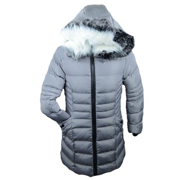 Geaca imblanita pentru fete Happy House KK767G, Gri Geaca imblanita pentru fete Happy House KK767G, Gri