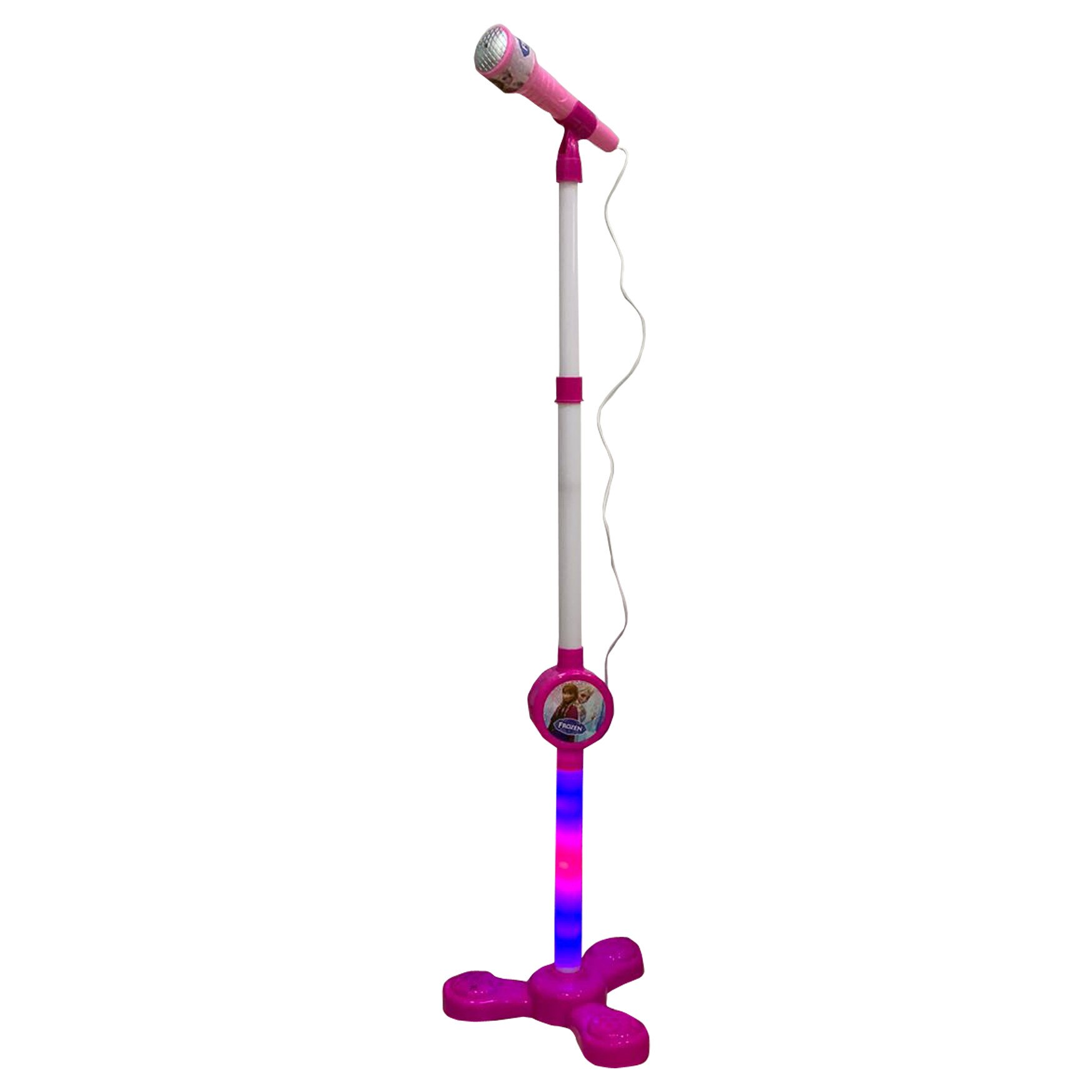Microfon de jucarie pentru copii, Frozen, conectare la telefon cu sunete si lumini, LikeStore