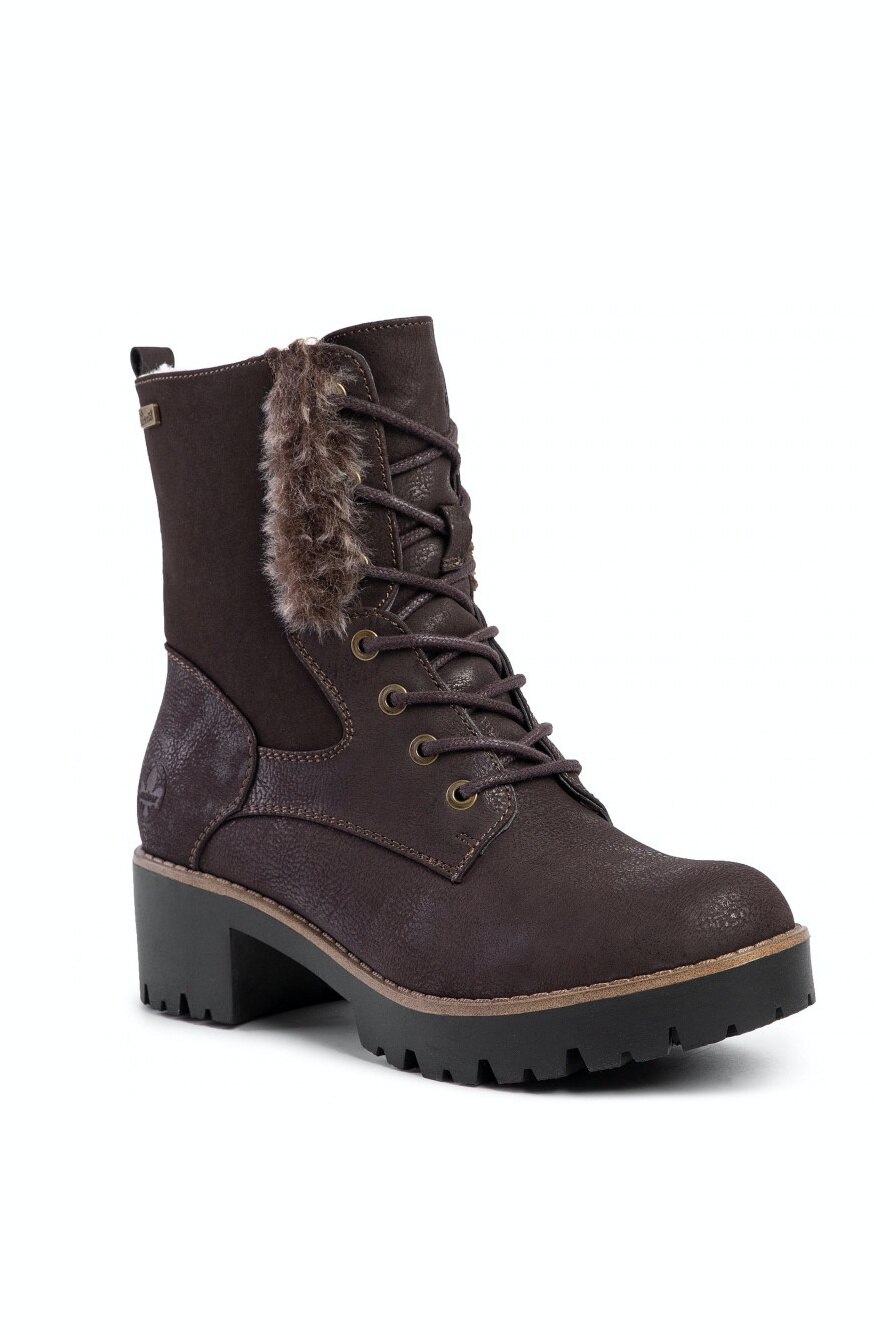 Ghete Rieker Tex, casual, maro inchis, Maro inchis