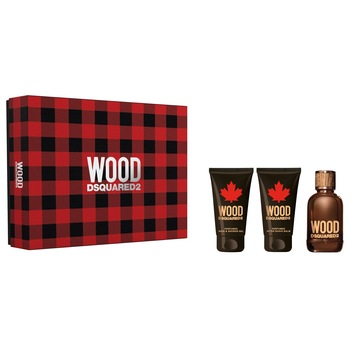 Set Dsquared2, Wood Pour Homme, Barbati: Apa de Toaleta, 50 ml + Gel de dus, 50 ml + Balsam After Shave, 50 ml Set Dsquared2, Wood Pour Homme, Barbati: Apa de Toaleta, 50 ml + Gel de dus, 50 ml + Balsam After Shave, 50 ml