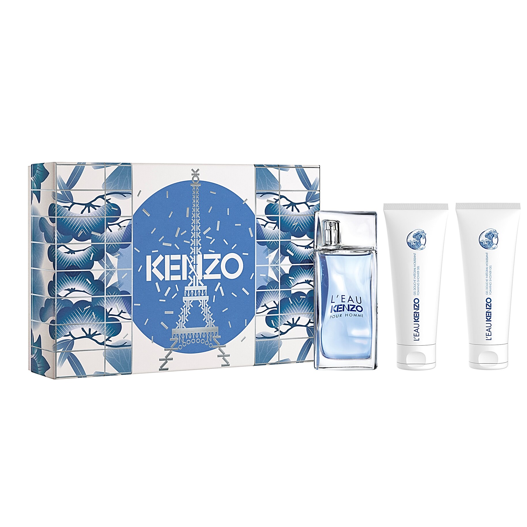 Set Kenzo, L'eau Kenzo, Barbati: Apa de Toaleta, 50 ml + Gel de dus, 2x75 ml