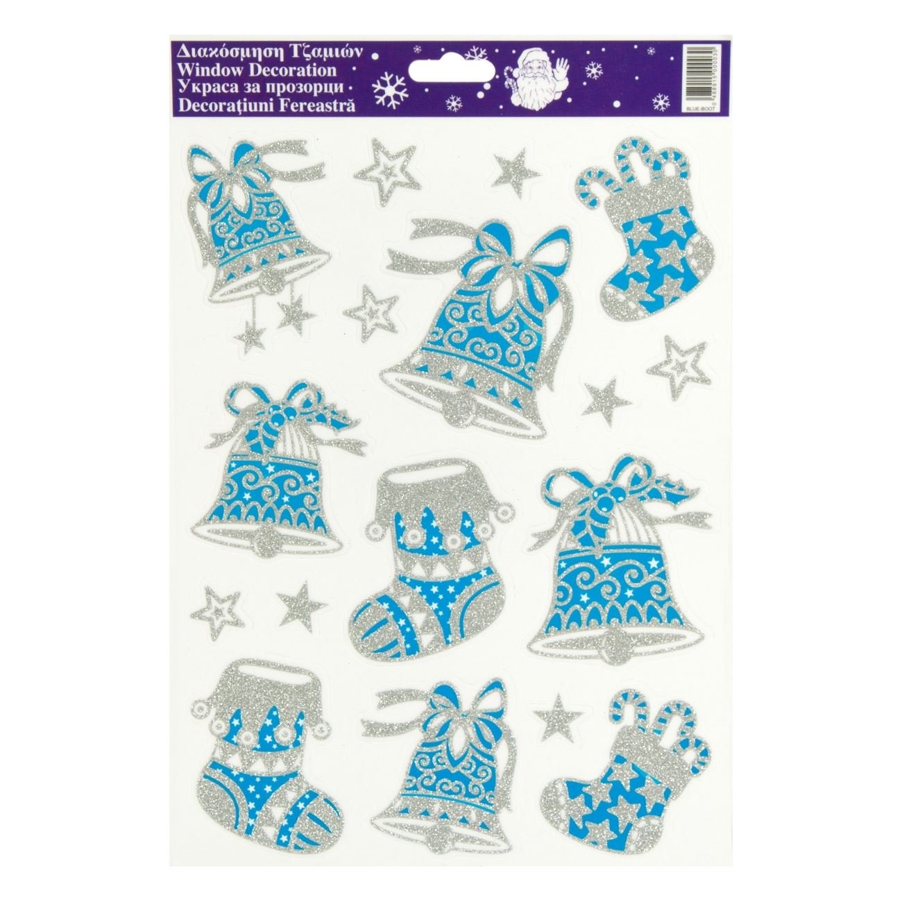 Stickere decorative cu clopotei de Craciun , 30 x 20 cm