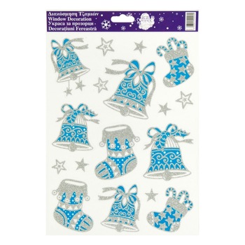 Stickere decorative cu clopotei de Craciun , 30 x 20 cm Stickere decorative cu clopotei de Craciun , 30 x 20 cm