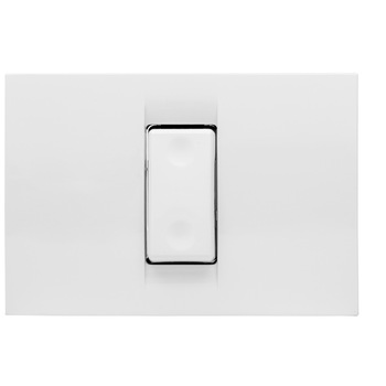 Intrerupator simplu Gewiss 1M, pentru doza 3M, 16A, plastic, Alb Intrerupator simplu Gewiss 1M, pentru doza 3M, 16A, plastic, Alb