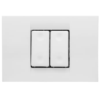 Intrerupator dublu cap cruce Gewiss 2M, pentru doza 3M, 16A, plastic, Alb Intrerupator dublu cap cruce Gewiss 2M, pentru doza 3M, 16A, plastic, Alb