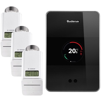 Termostat EasyControl Buderus TC 100.2 si 3 Capete termostatice wifi Termostat EasyControl Buderus TC 100.2 si 3 Capete termostatice wifi
