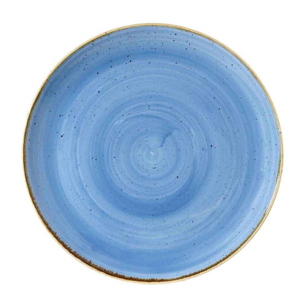 Farfurie intinsa rotunda, Churchill, portelan, albastra, diametru 288mm
